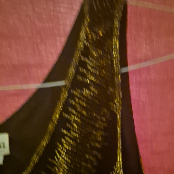 J Kara Black with Gold embellishment in gold Top - Picture 7 of 13
